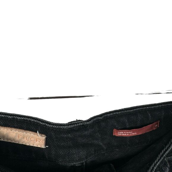Pilcro Anthropologie Black Distressed Vintage Straight Jeans Boho Womens Size 28 - Picture 4 of 9